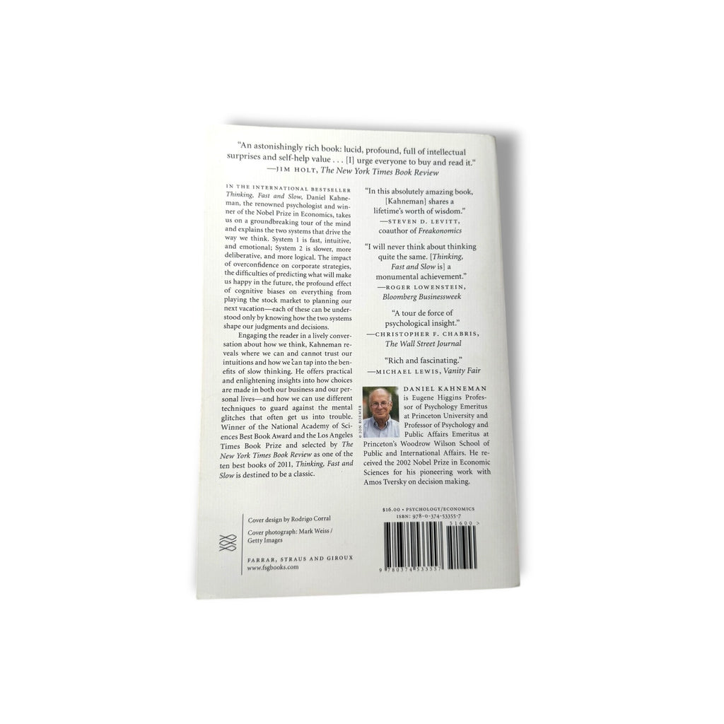 Thinking Fast And Slow By Daniel Kahneman Paperback 2013 Nobel Prize Winner Psychology Bestseller