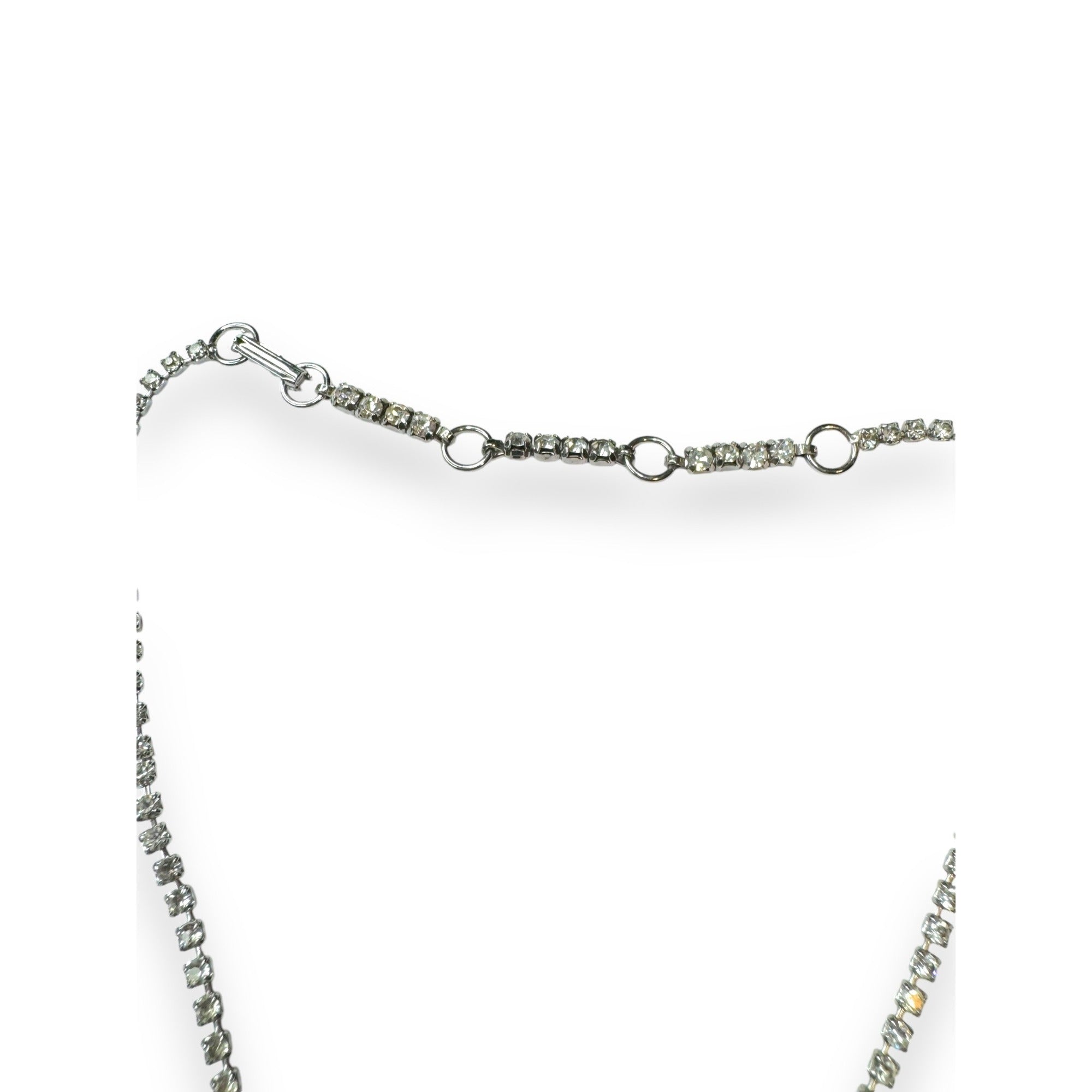 Jay Flex Sterling Silver CZ Amethyst Drop Necklace Adjustable 12"–15" Vintage