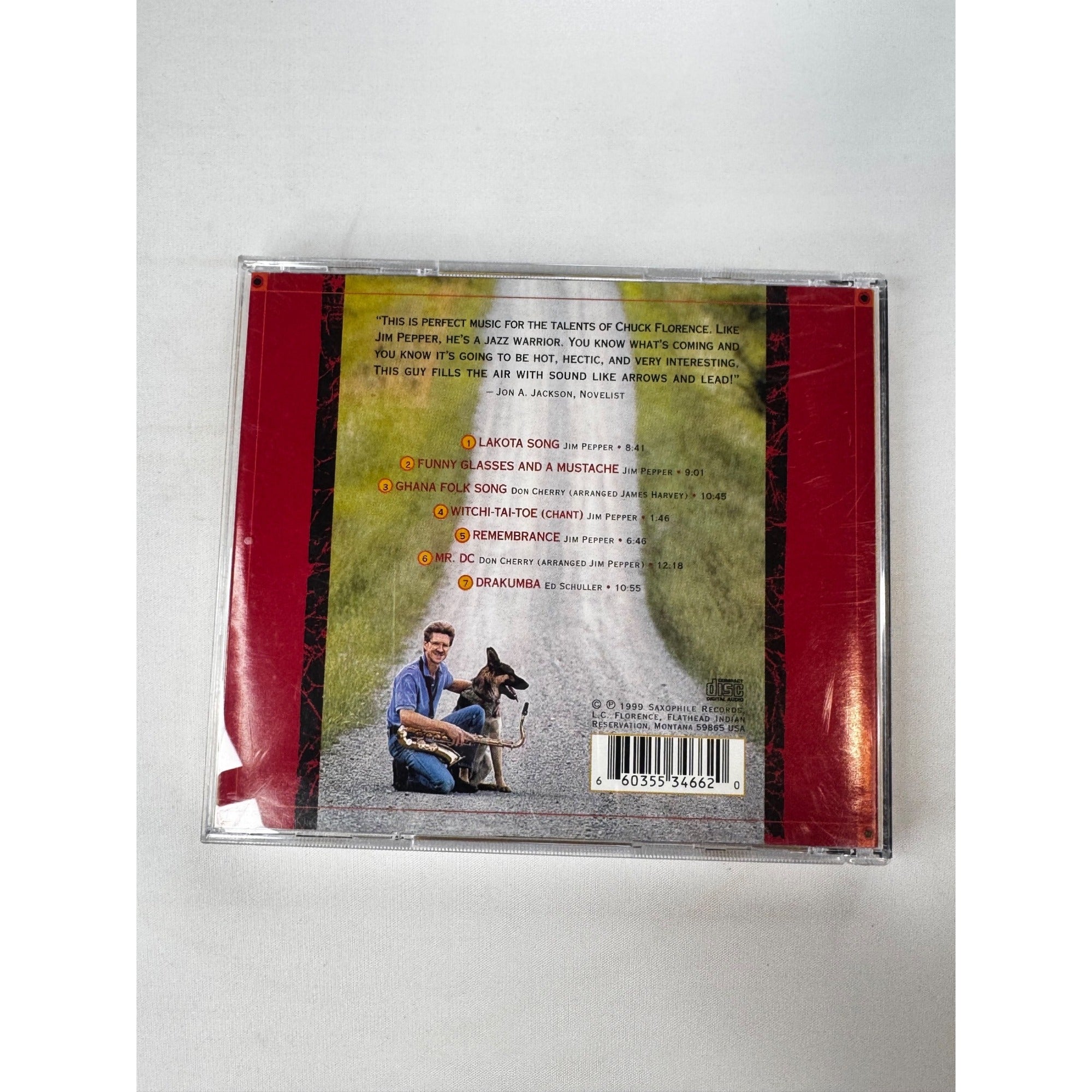 Chuck Florence Remembering Jim Pepper CD 1999 Jazz Saxophille Records