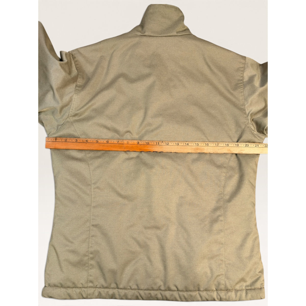 Columbia Women's M Jacket Khaki Faux Fur Trim Insulated Winter Coat Quilted