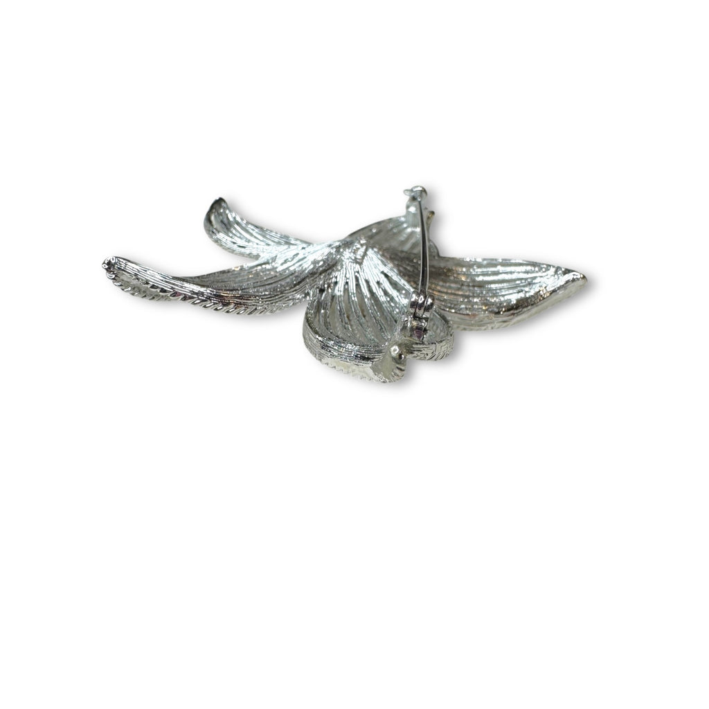 Sarah Coventry 1960s Moonflower Silvertone Brooch Earrings Set