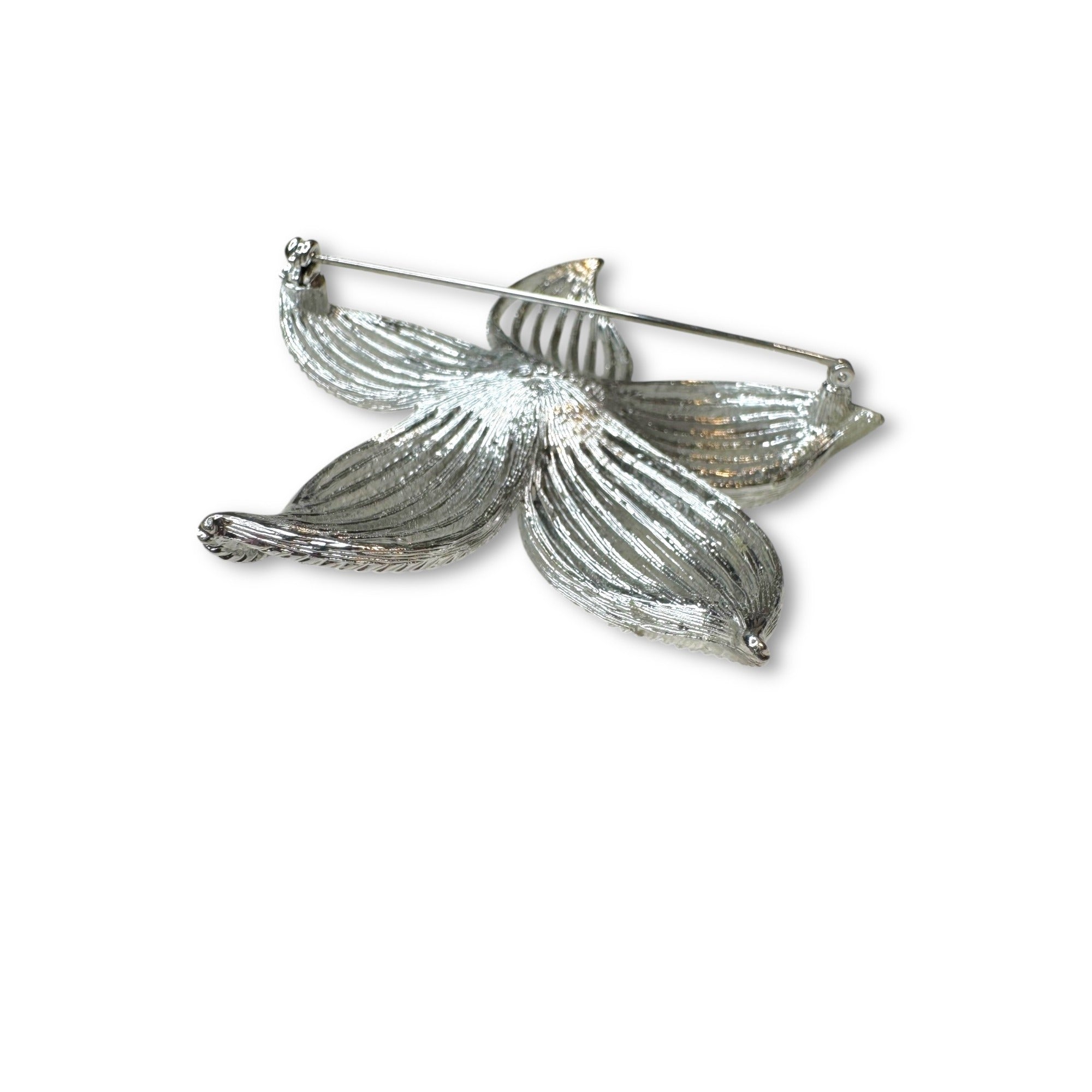 Sarah Coventry 1960s Moonflower Silvertone Brooch Earrings Set