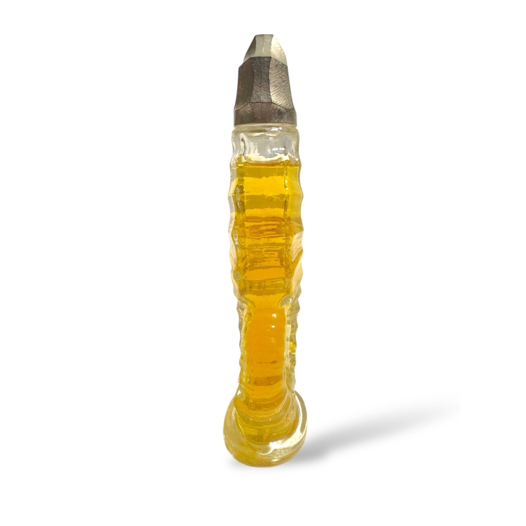 Seahorse-Shaped Glass Perfume Bottle 6oz Silver Tone Cap 6oz Bottle
