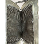Whiting Davis Art Deco 1920s Geometric Enamel Metal Mesh Flapper Purse Bag