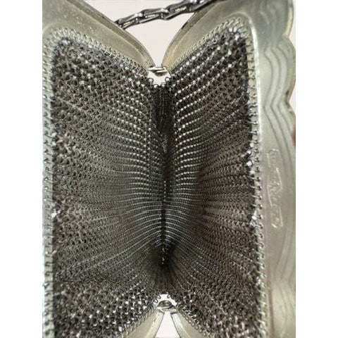 Whiting Davis Art Deco 1920s Geometric Enamel Metal Mesh Flapper Purse Bag