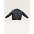 Karl Lagerfeld Mens XXL Camo Bomber Jacket Black Matte Satin Streetwear Modern