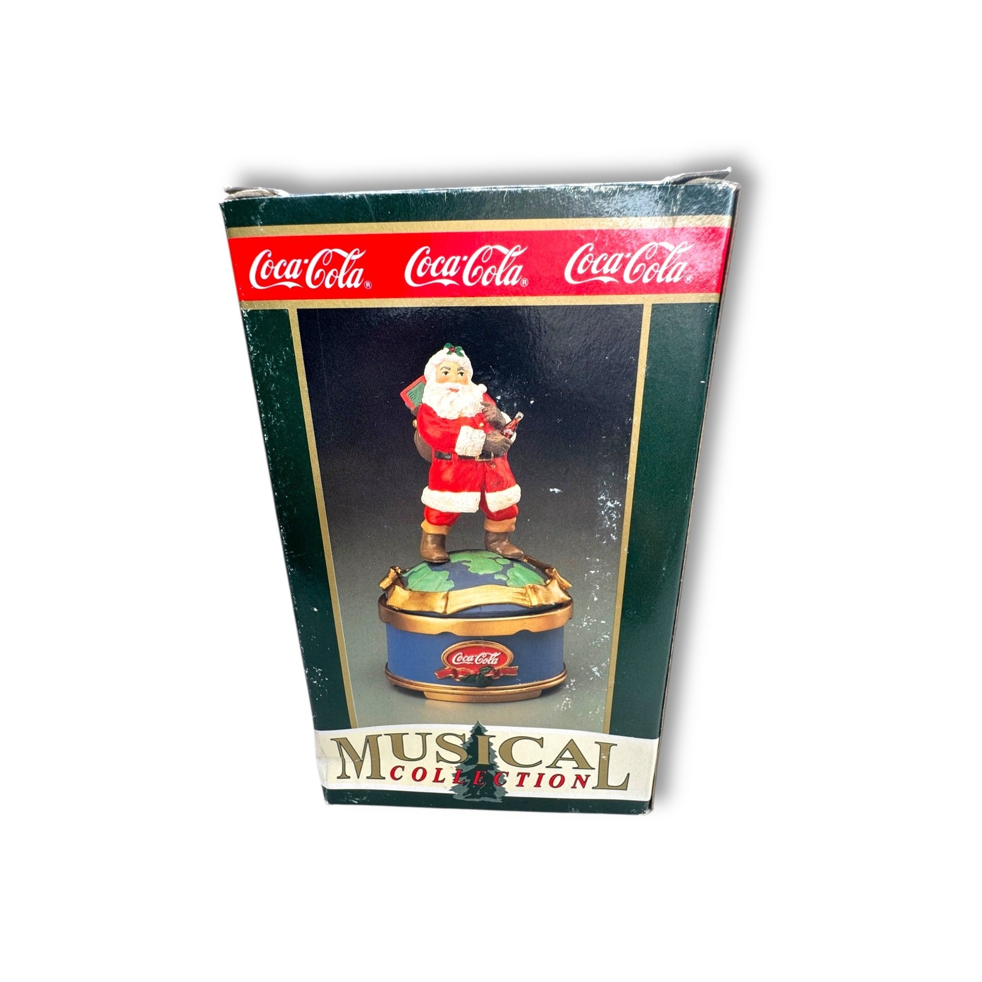 1993 Coca-Cola Musical Santa Figurine Travel Refreshed QVC Provenance