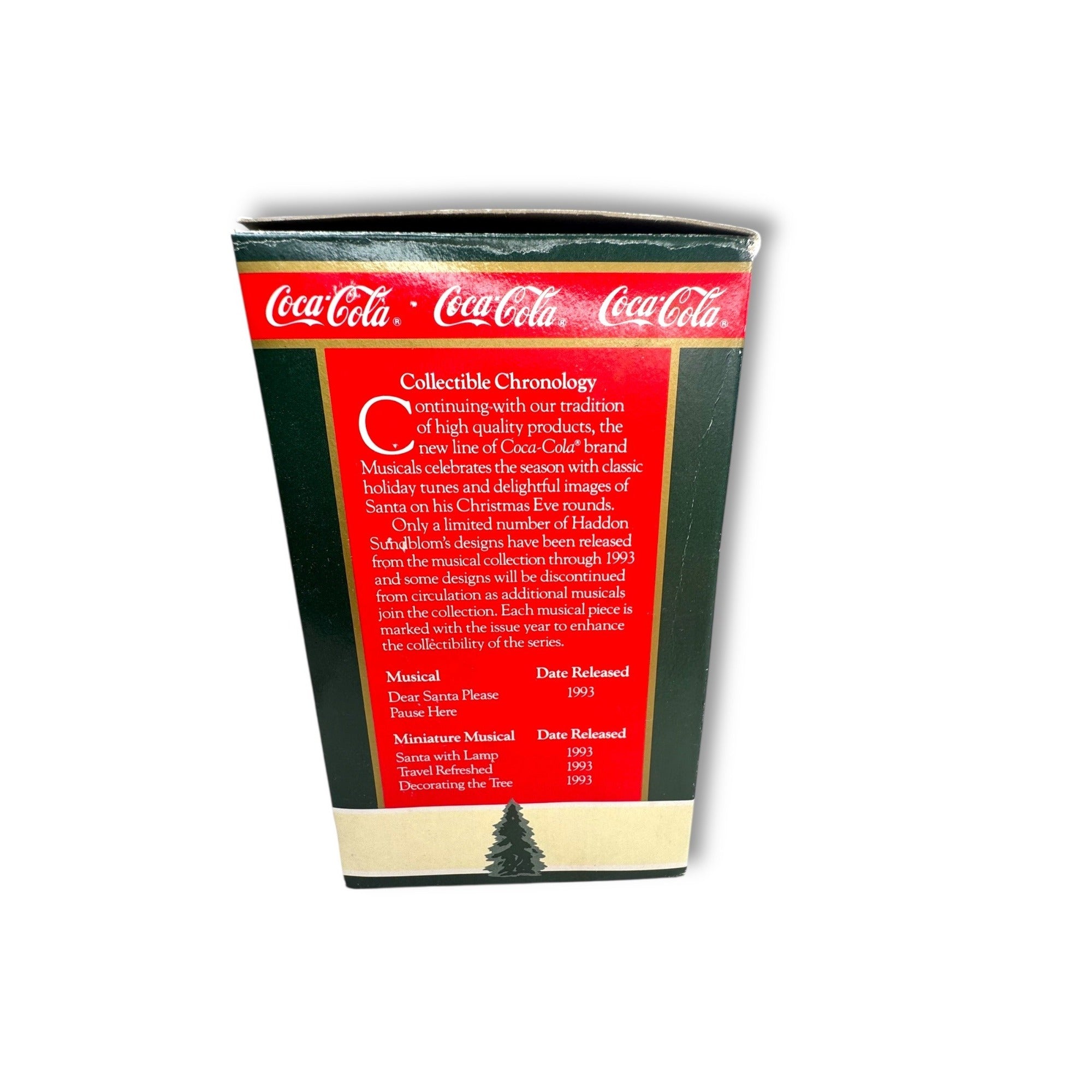 1993 Coca-Cola Musical Santa Figurine Travel Refreshed QVC Provenance