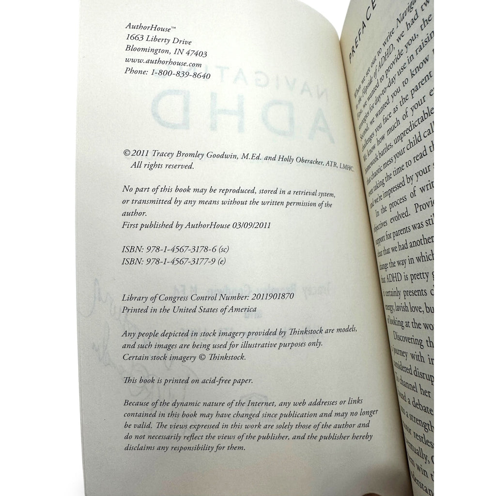 Navigating ADHD Your Guide To The Flip Side Of ADHD Goodwin & Oberacker Signed