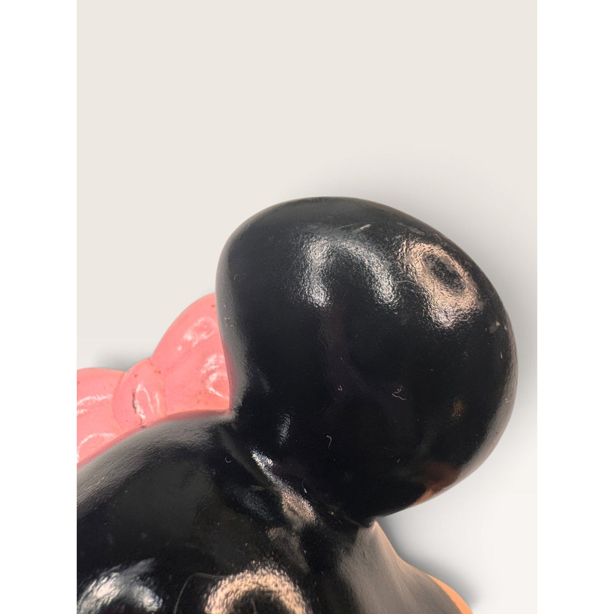Vintage Minnie Mouse Hand Puppet Vinyl Head Fabric Disney Distributing Toy 10"