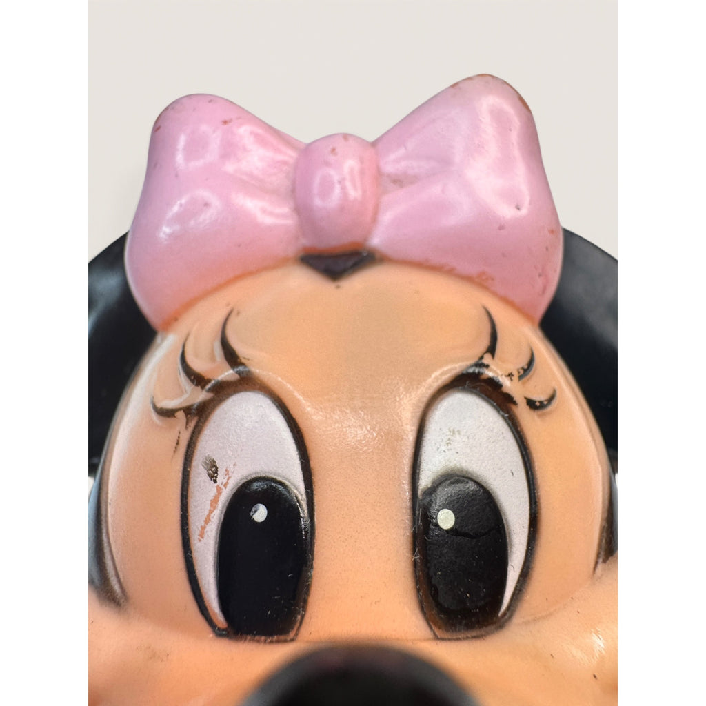 Vintage Minnie Mouse Hand Puppet Vinyl Head Fabric Disney Distributing Toy 10"