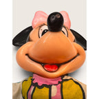 Vintage Minnie Mouse Hand Puppet Vinyl Head Fabric Disney Distributing Toy 10"