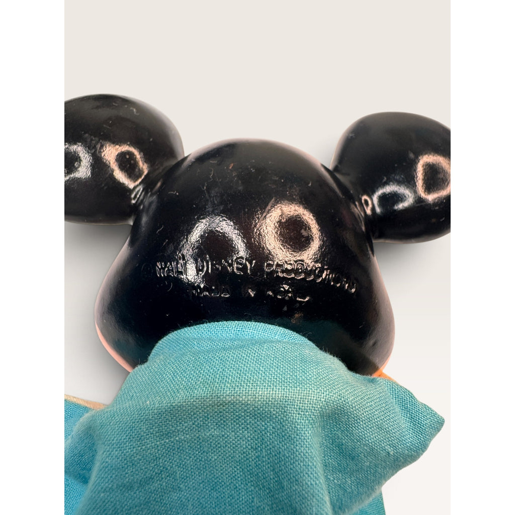 Vintage Minnie Mouse Hand Puppet Vinyl Head Fabric Disney Distributing Toy 10"