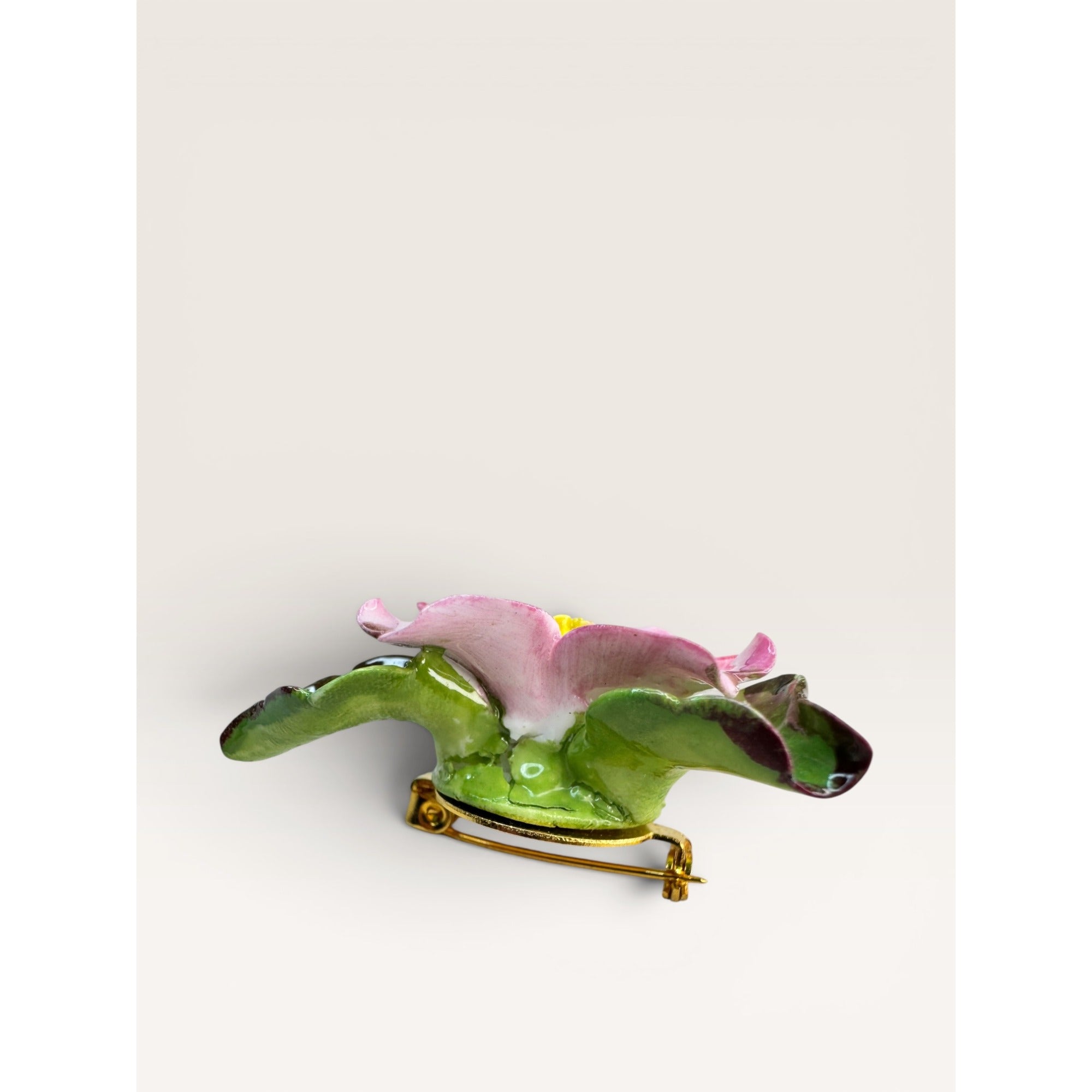 Cara China Staffordshire Pink Dogwood Flower Brooch Pin Fine Bone Vintage