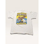 Oneita Men's XL Shirt White Huge Woody's Surfboards Single Stitch 90s