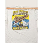 Oneita Men's XL Shirt White Huge Woody's Surfboards Single Stitch 90s