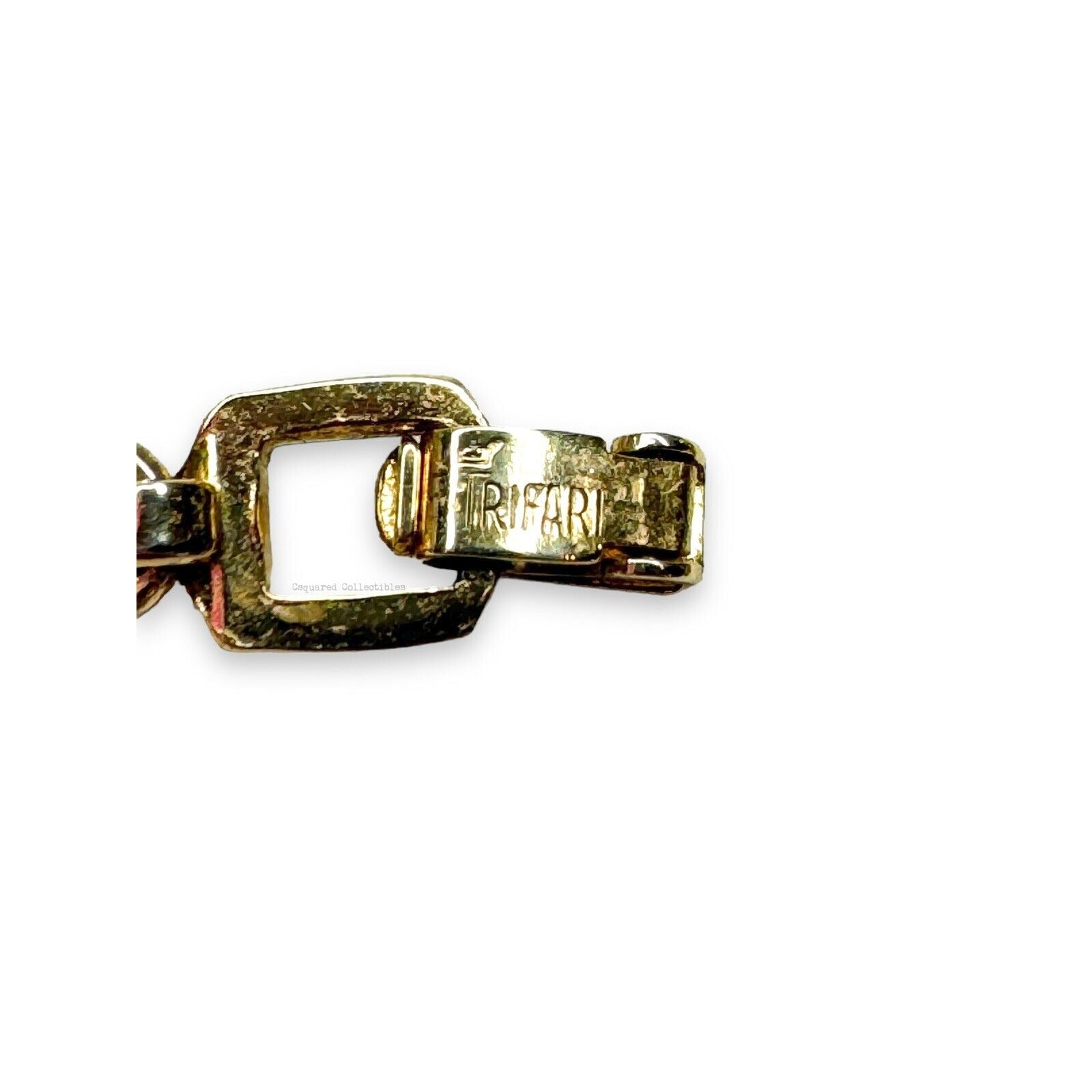 Crown Trifari 1960s Rosette Bracelet & Earrings Set Pearl AB Rhinestones Gold