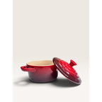Le Creuset Stoneware Mini Round Cocotte Casserole Dish Cerise Red