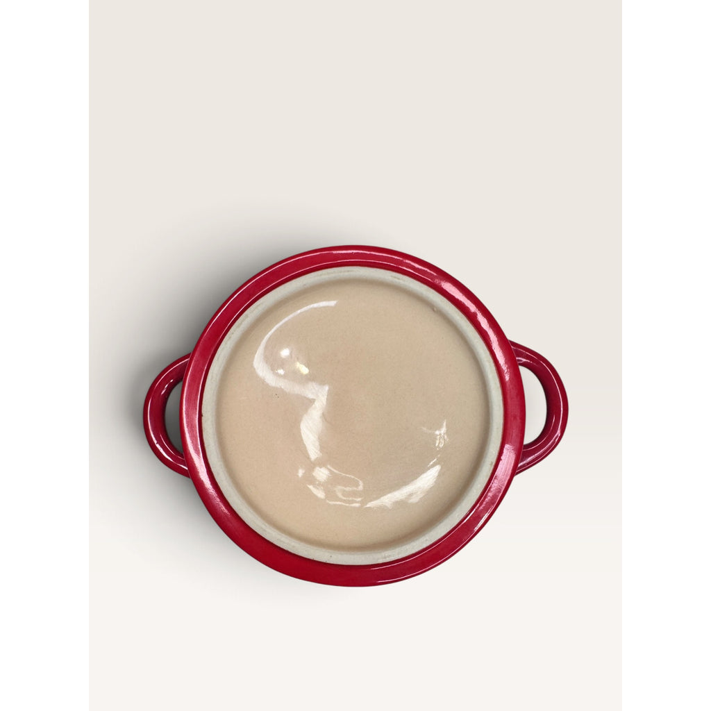 Le Creuset Stoneware Mini Round Cocotte Casserole Dish Cerise Red