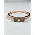 Kate Spade New York Crystal Bow Rose Gold Tone Bangle Bracelet