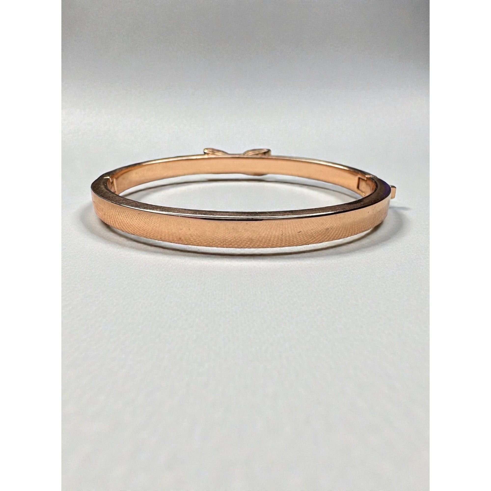 Kate Spade New York Crystal Bow Rose Gold Tone Bangle Bracelet