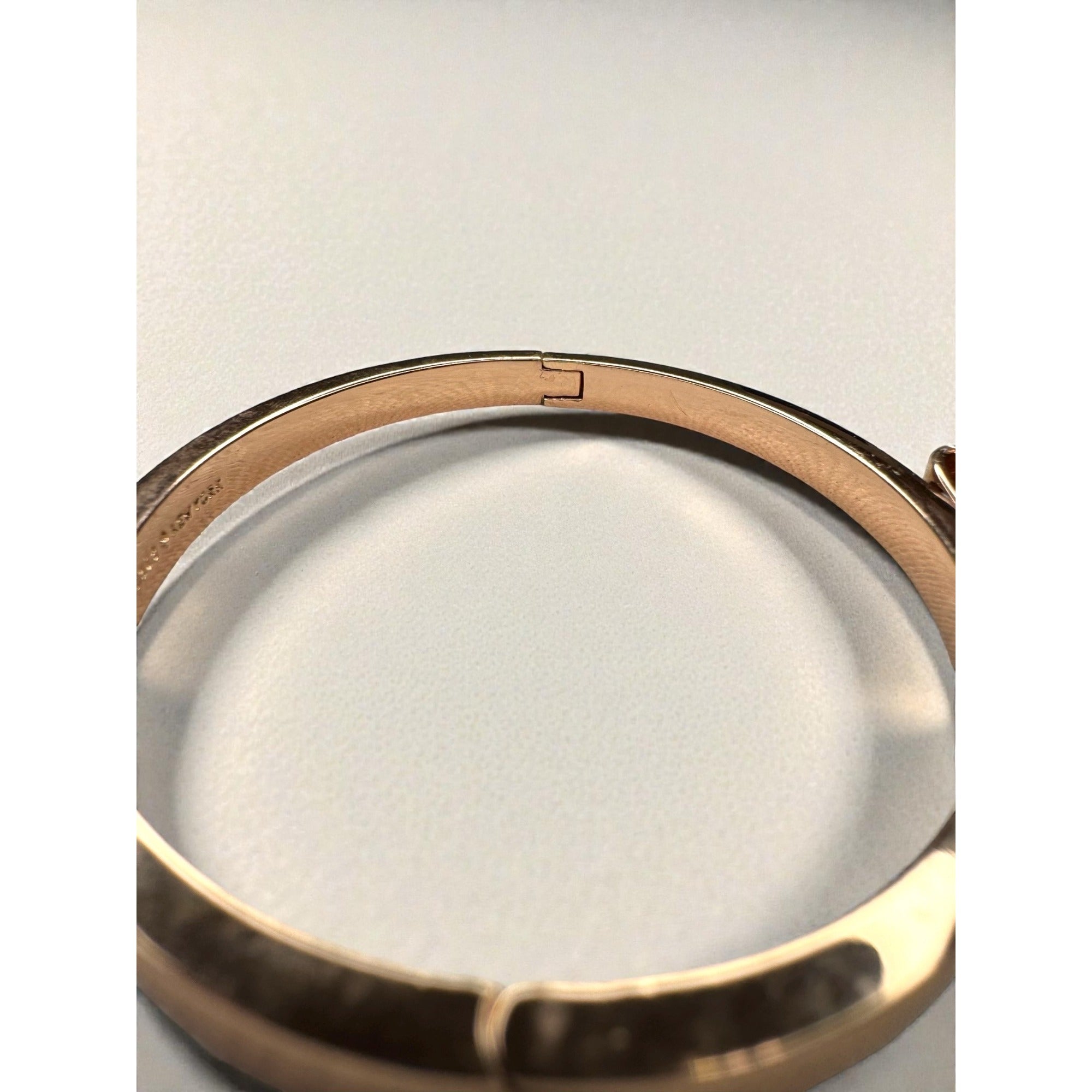 Kate Spade New York Crystal Bow Rose Gold Tone Bangle Bracelet
