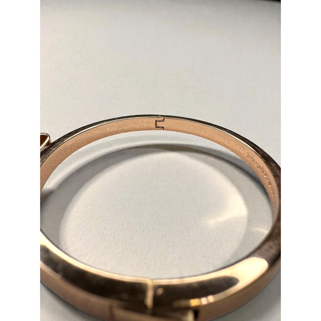 Kate Spade New York Crystal Bow Rose Gold Tone Bangle Bracelet