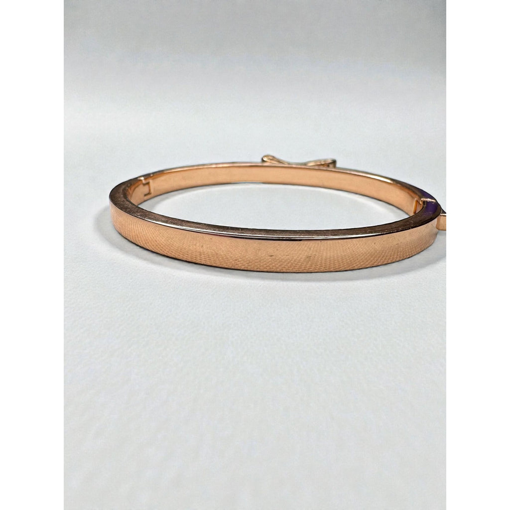 Kate Spade New York Crystal Bow Rose Gold Tone Bangle Bracelet