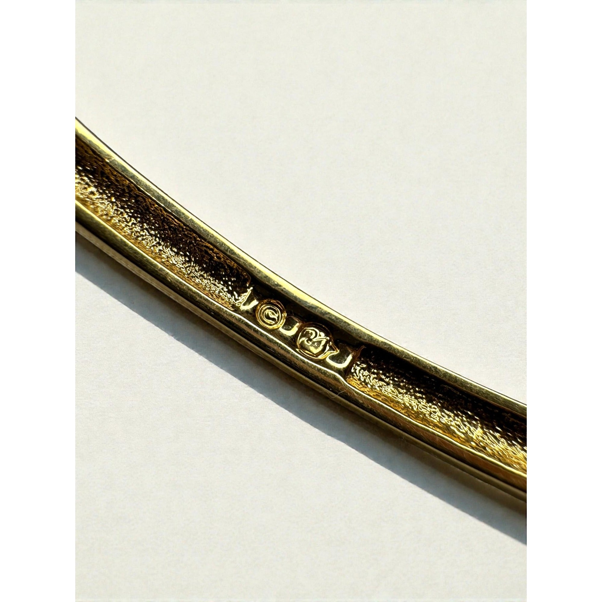 Swarovski Gold Tone Crystal Hinged Bangle Bracelet 2000s