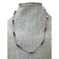 Sterling Silver Crystal Beaded Necklace Lobster Claw Clasp 16"