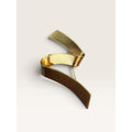 Monet Vintage 1970s Brooch Gold Tone Brushed Ribbon Swirl  2.99"