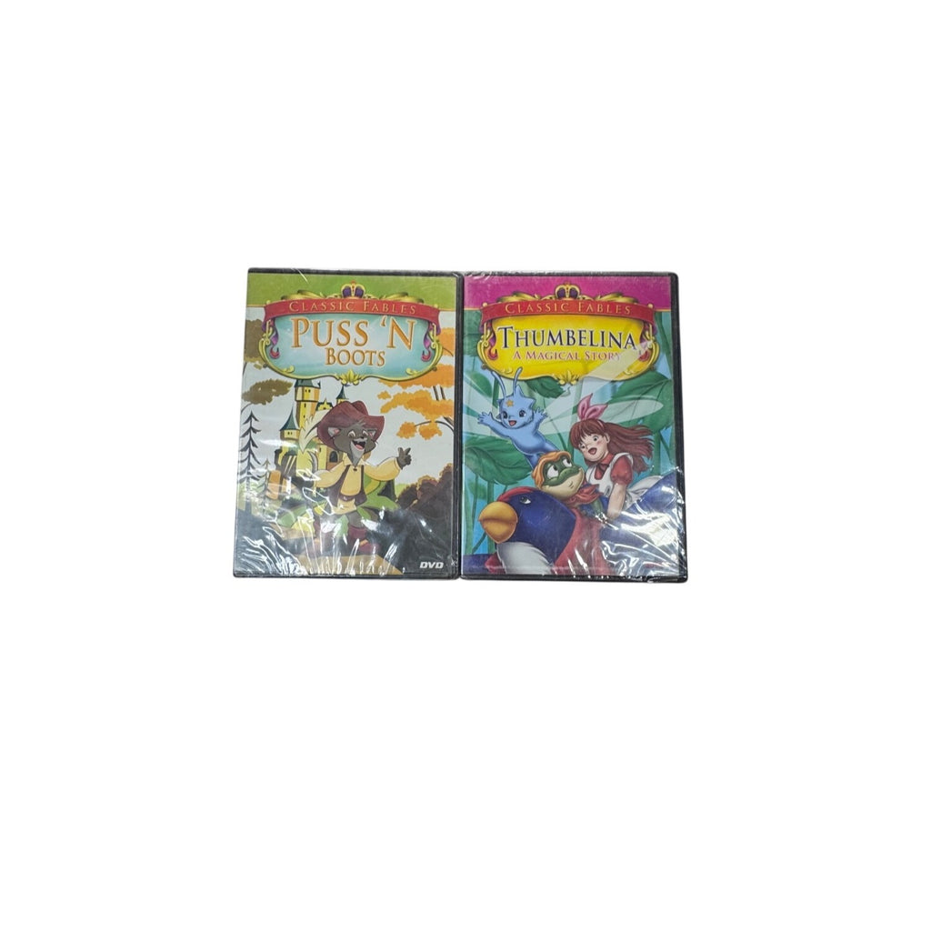 Classic Fables Puss N Boots Thumbelina DVD Set 2 Sealed Kids Family