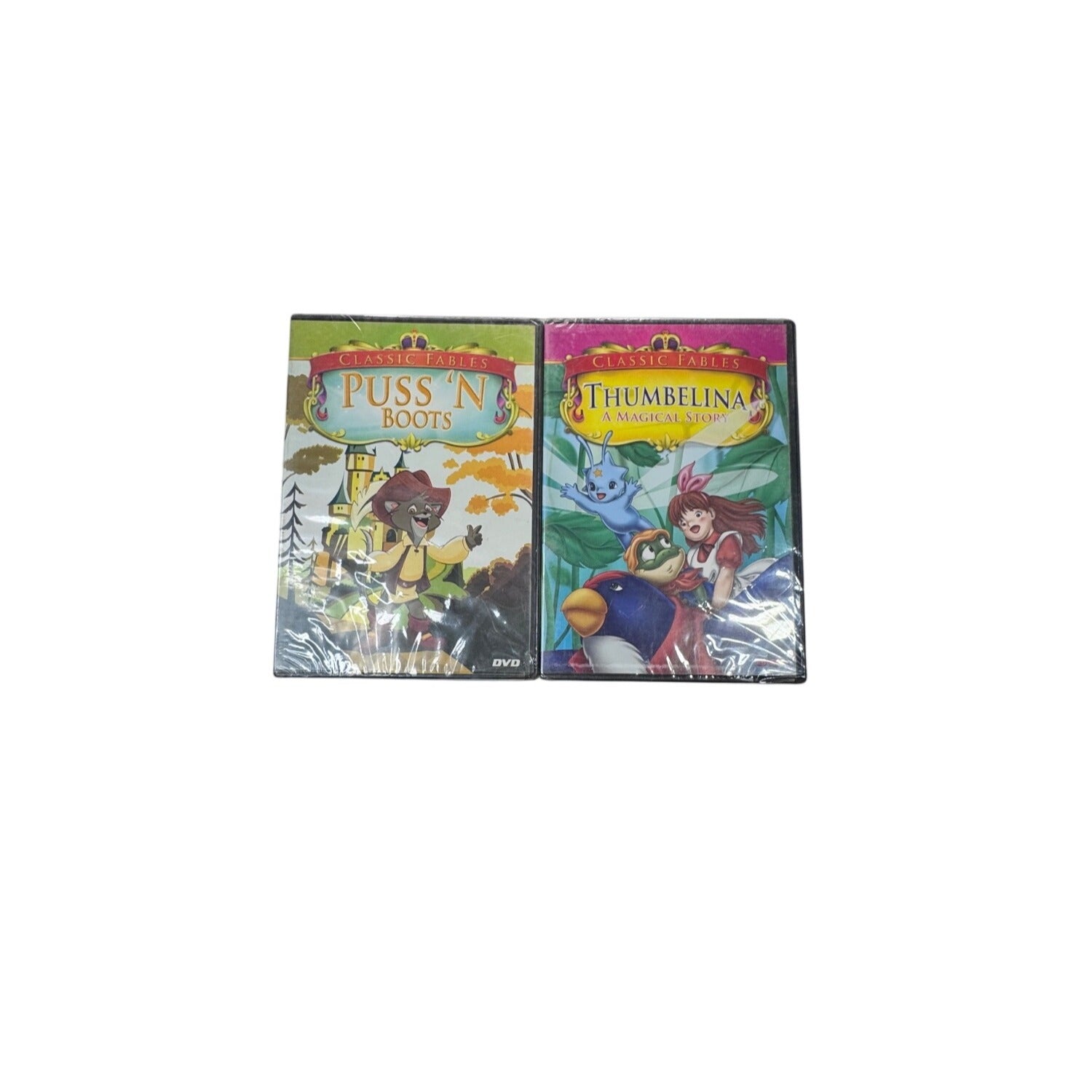Classic Fables Puss N Boots Thumbelina DVD Set 2 Sealed Kids Family