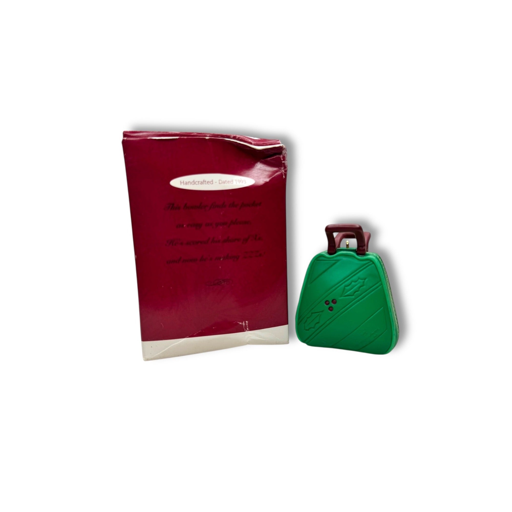 Hallmark Keepsake Bowling for ZZZs Ornament 1993 Bear in Bowling Bag with Box