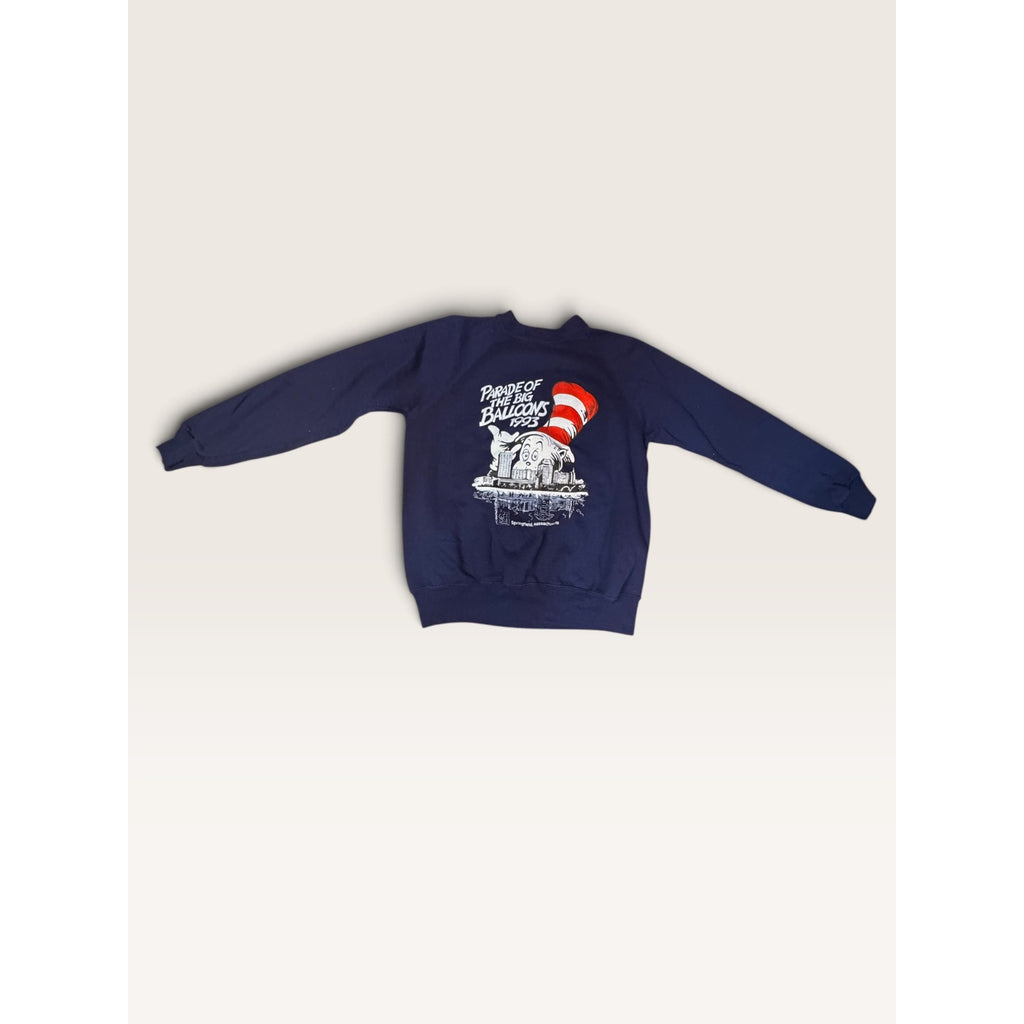 Bassett-Walker Mens L Sweatshirt Navy Cat in the Hat Vintage 1993