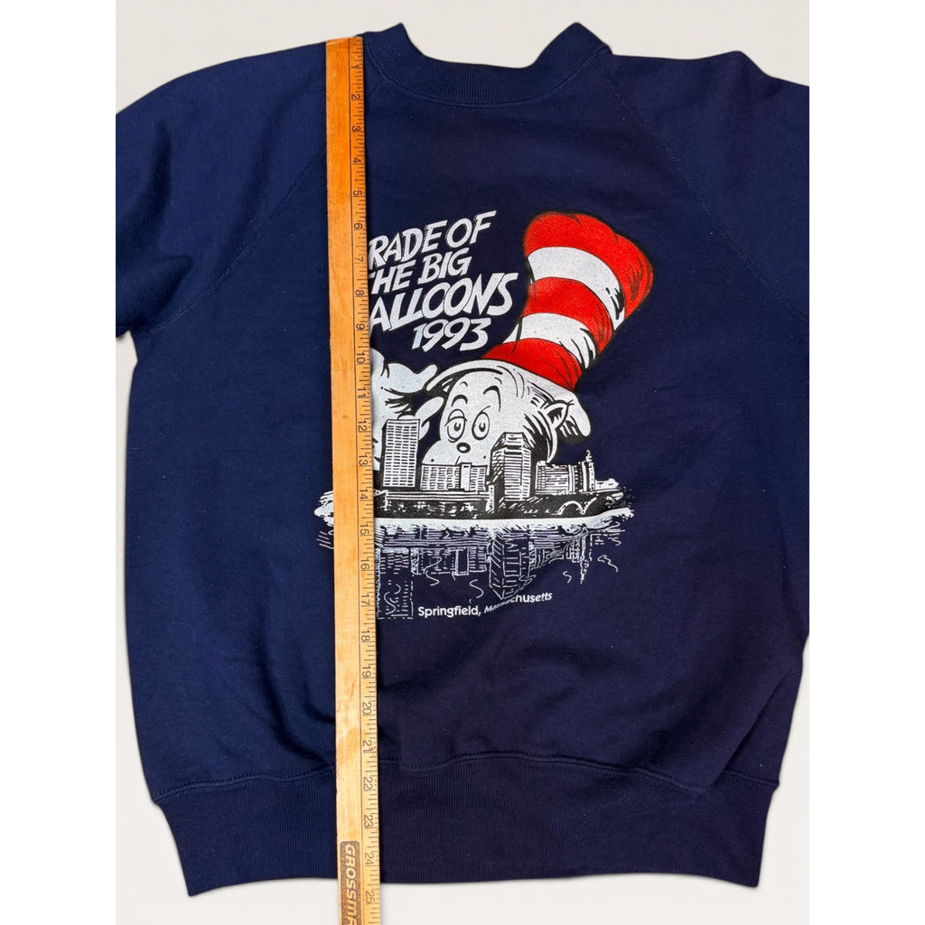 Bassett-Walker Mens L Sweatshirt Navy Cat in the Hat Vintage 1993
