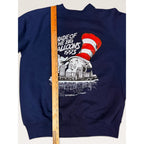 Bassett-Walker Mens L Sweatshirt Navy Cat in the Hat Vintage 1993