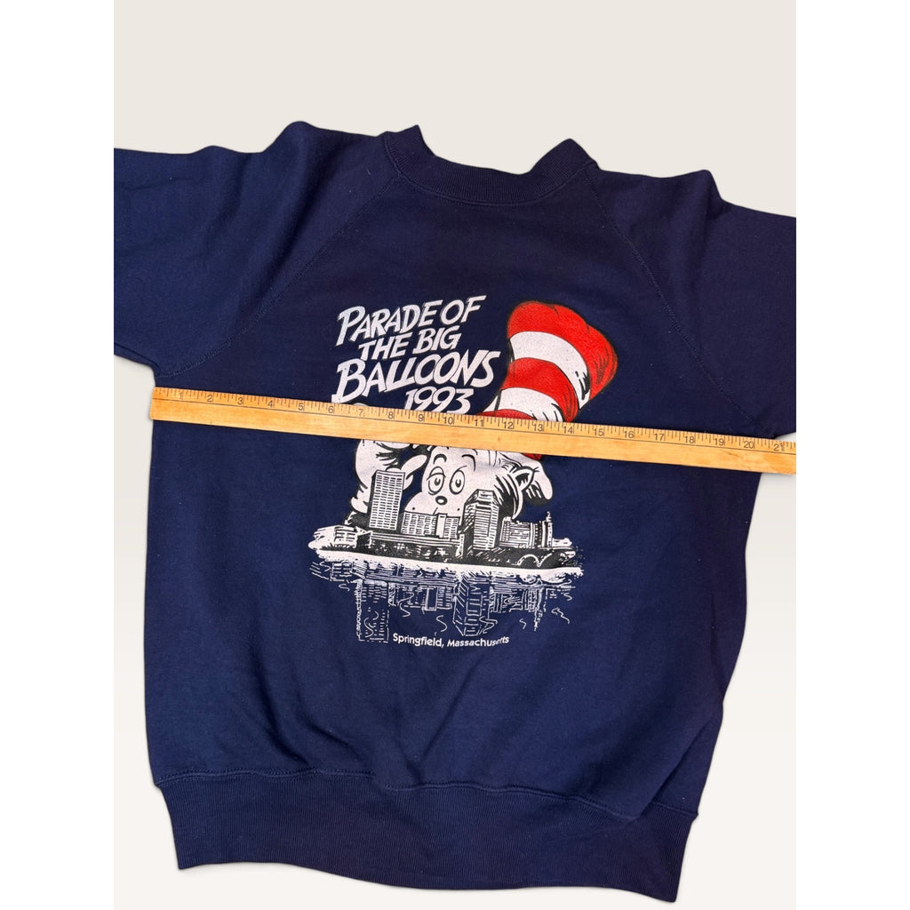 Bassett-Walker Mens L Sweatshirt Navy Cat in the Hat Vintage 1993