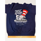 Bassett-Walker Mens L Sweatshirt Navy Cat in the Hat Vintage 1993