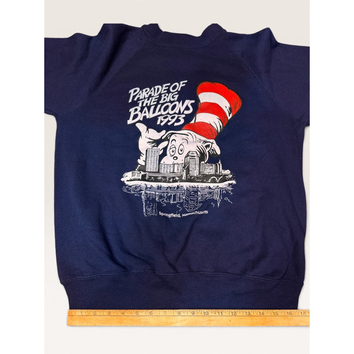 Bassett-Walker Mens L Sweatshirt Navy Cat in the Hat Vintage 1993
