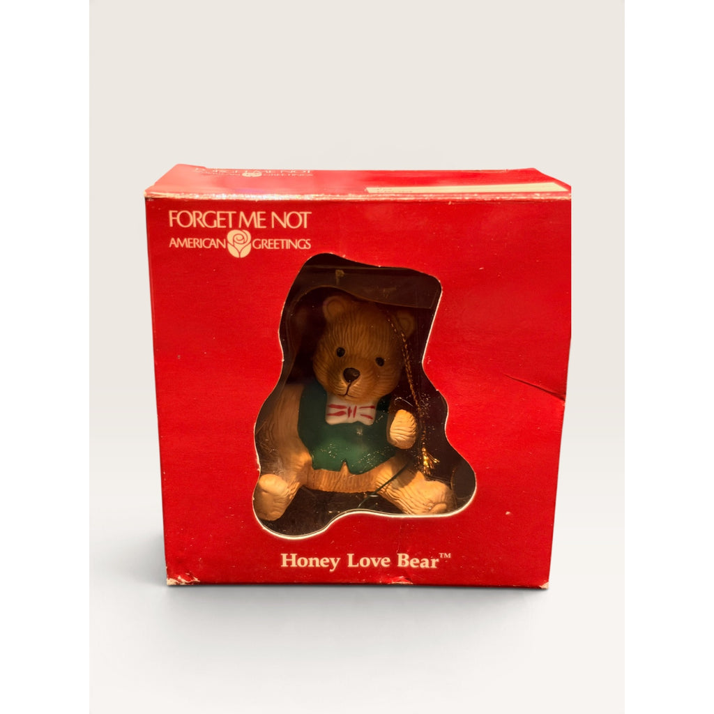 American Greetings Forget Me Not Honey Love Bear Ornament Box 1990s