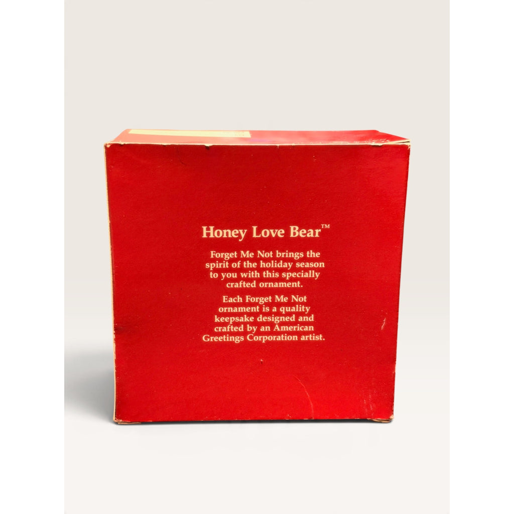 American Greetings Forget Me Not Honey Love Bear Ornament Box 1990s