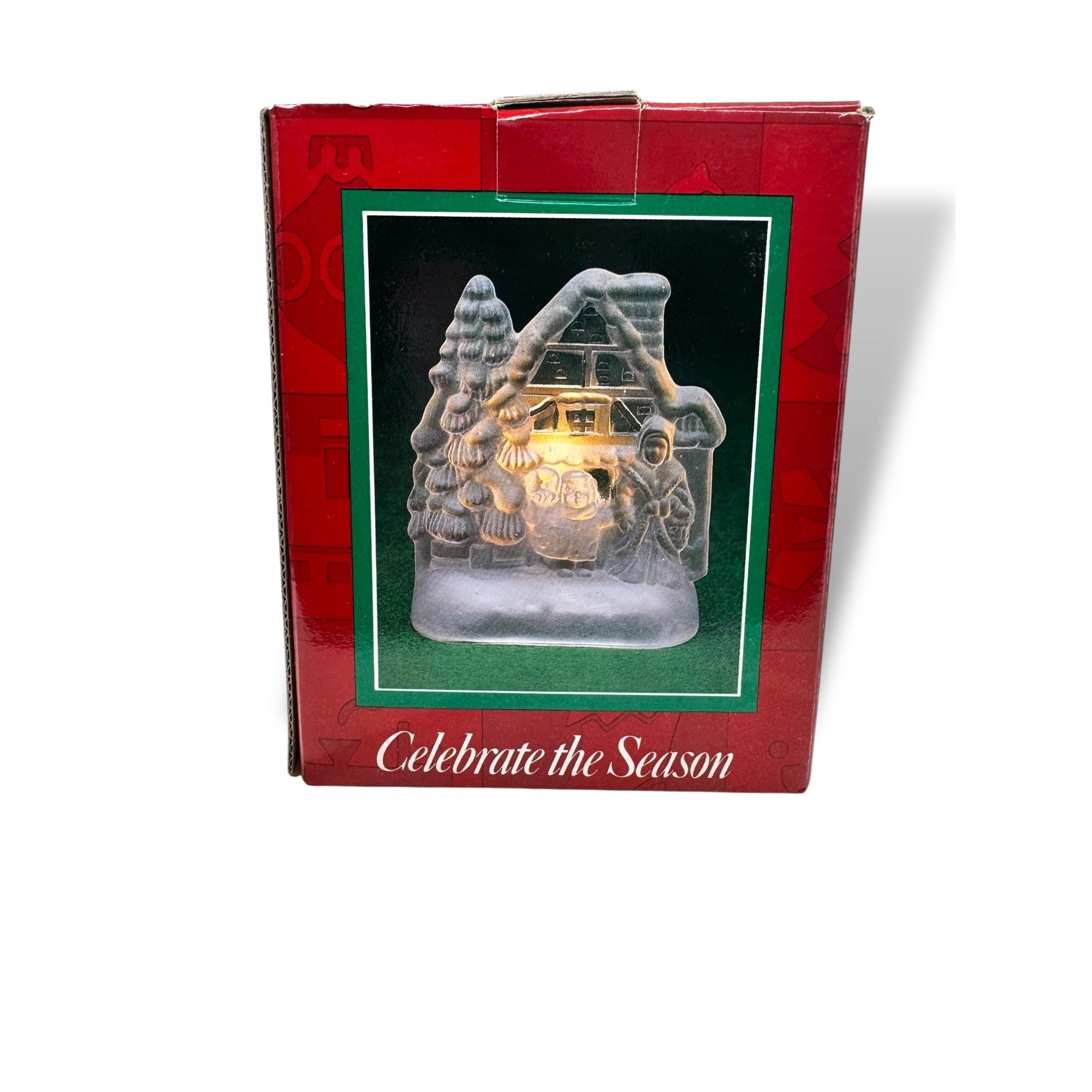 Celebrate The Season Glass Votive Original Box 1990s