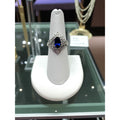 Sterling Silver Ring Blue White Sapphire Size 7.25