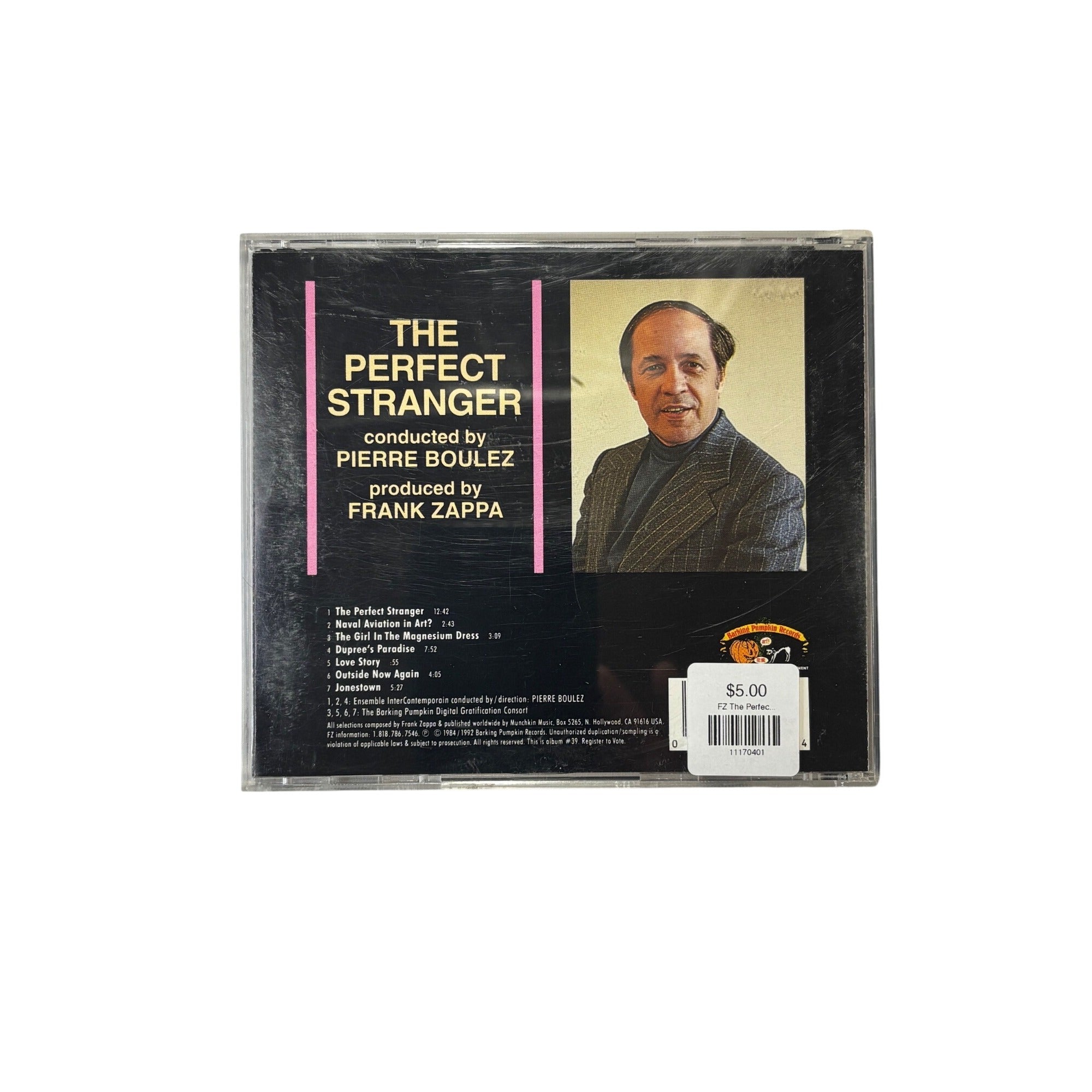 Frank Zappa The Perfect Stranger CD 1984 Classical Experimental Pierre Boulez