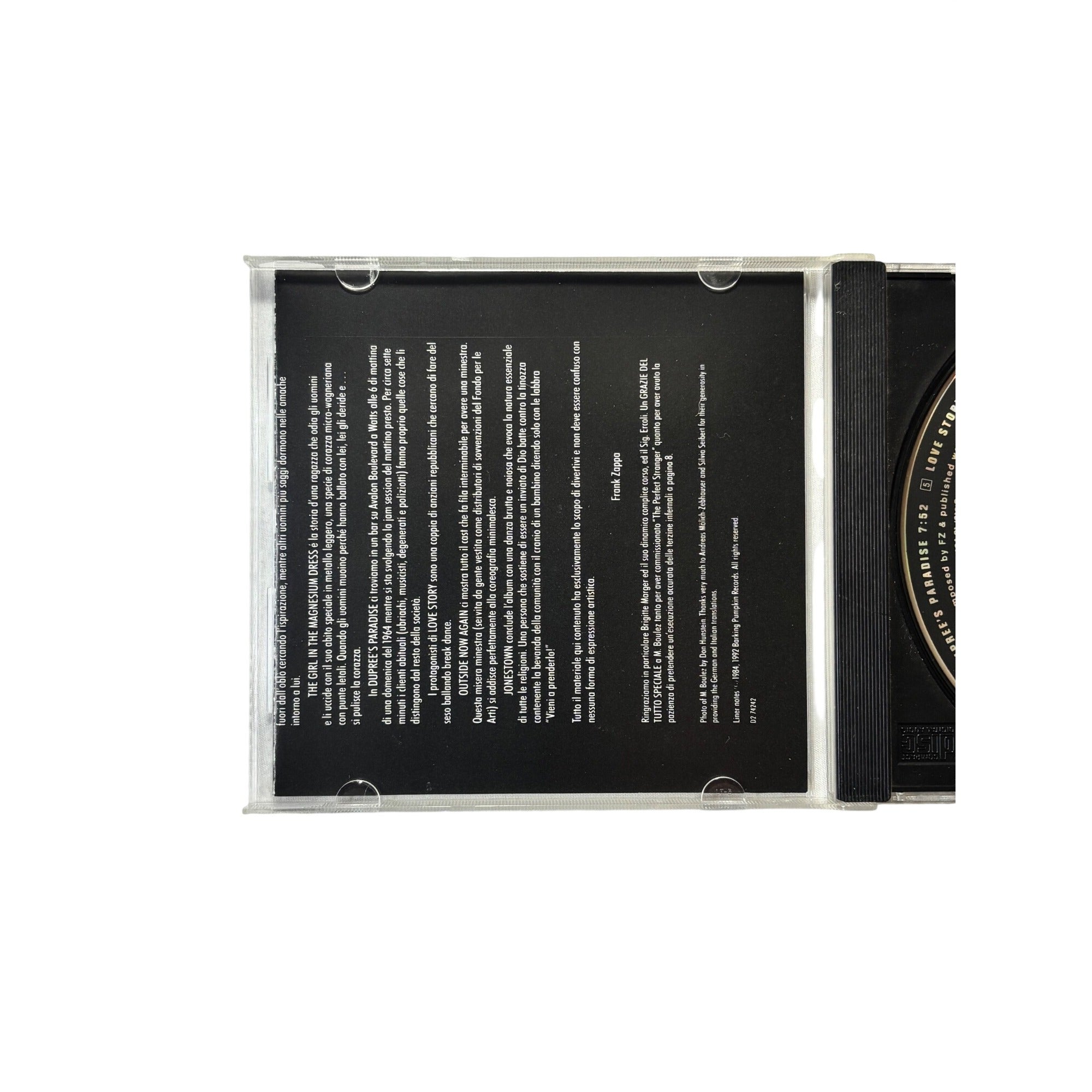 Frank Zappa The Perfect Stranger CD 1984 Classical Experimental Pierre Boulez