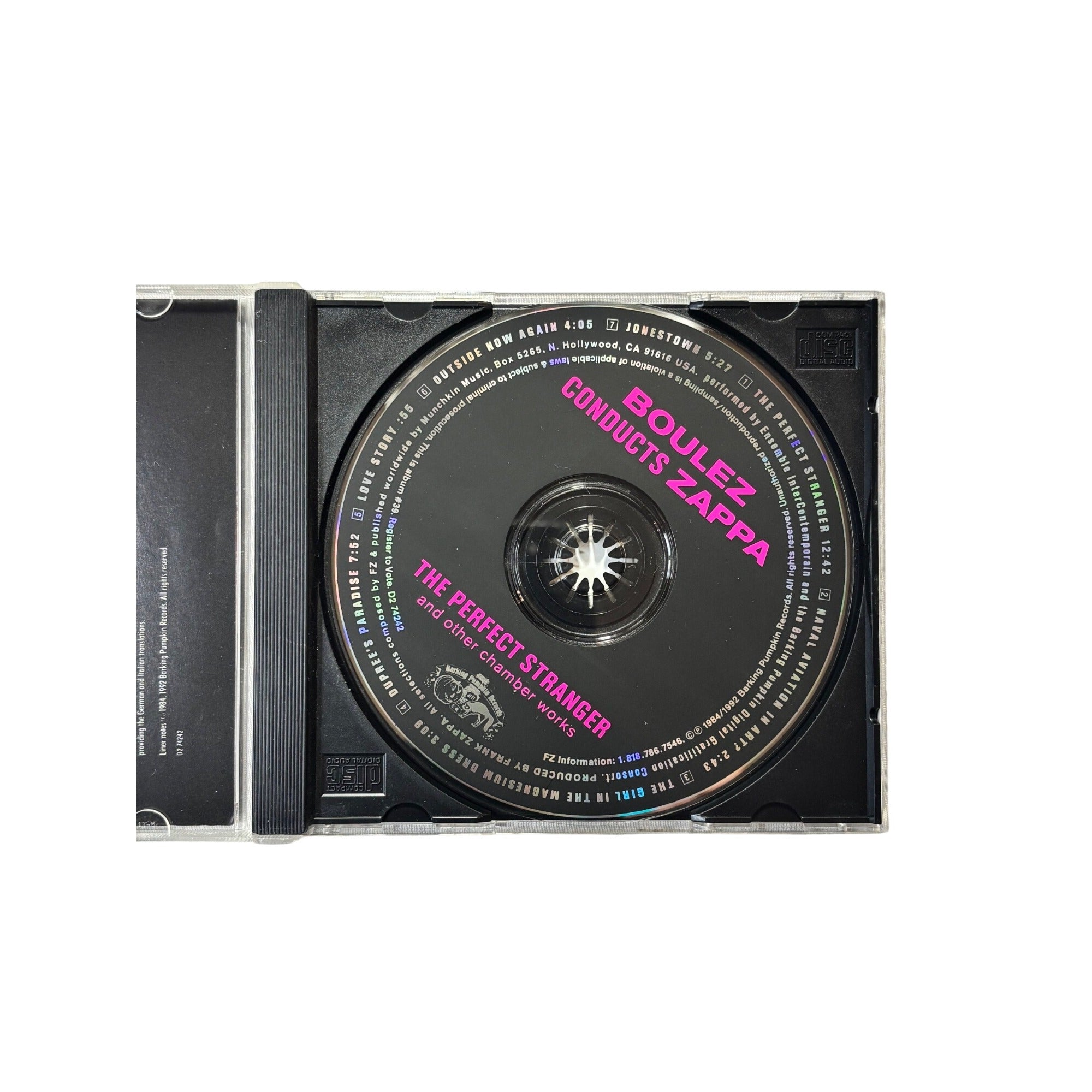 Frank Zappa The Perfect Stranger CD 1984 Classical Experimental Pierre Boulez