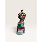 Radio Flyer Wagon Boy Poinsettia Tree Blown Glass Christmas Ornament 2002
