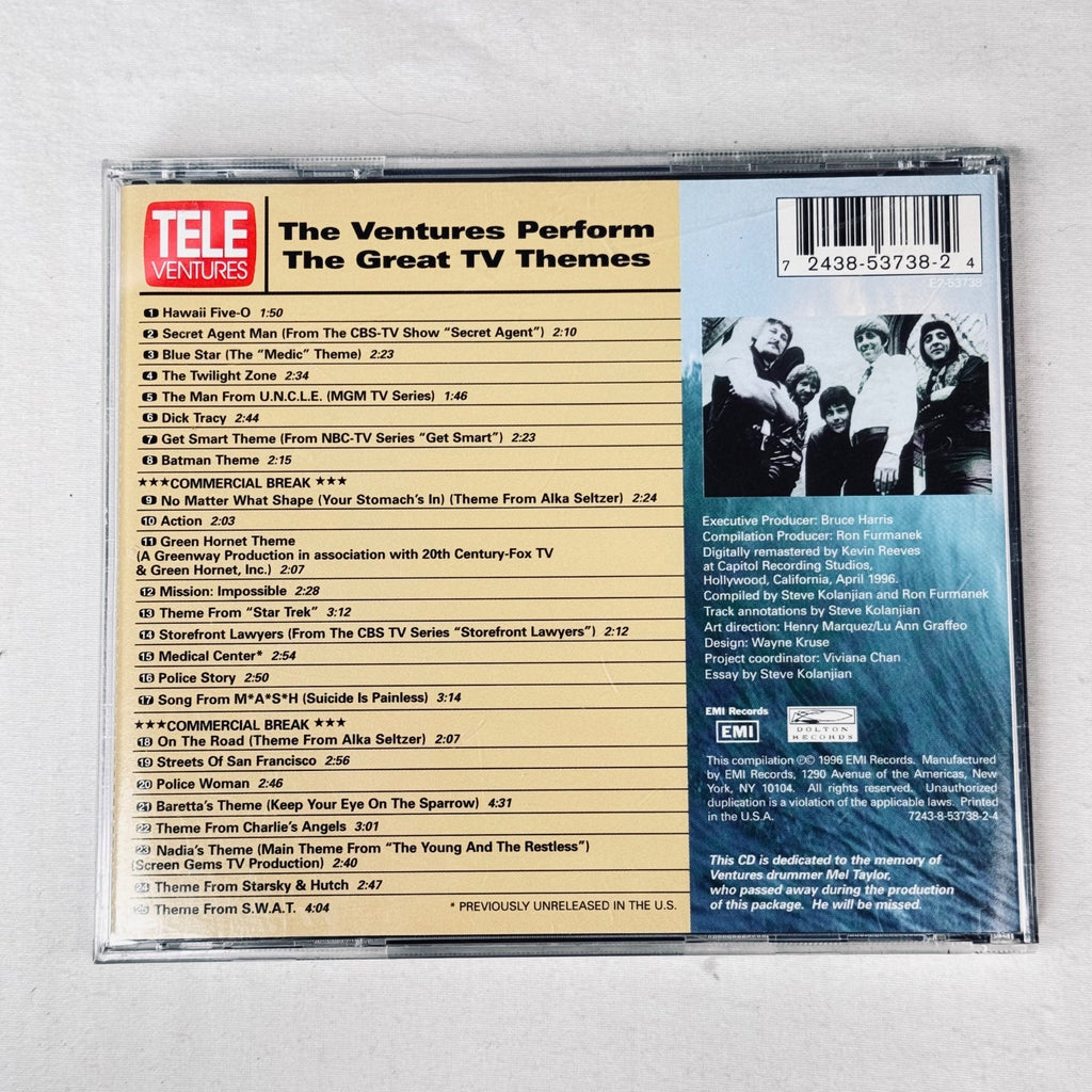 The Ventures - Tele Ventures: Perform The Great TV Themes 1996 CD EMI Records Pre-Owned