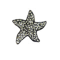 Weiss Starfish Brooch Yellow Crystal Gold Tone 1960s Vintage